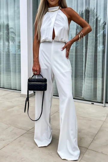 Nylah - fashion half-high collar sleeveless jumpsuit