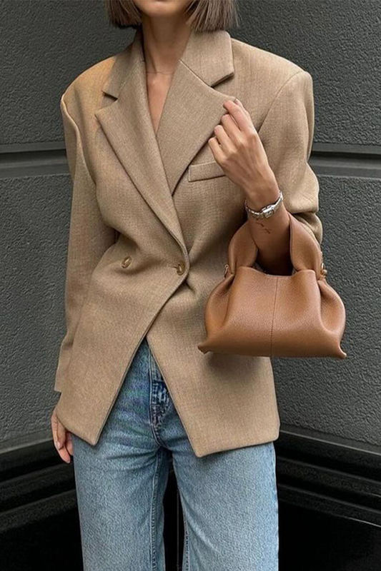 Two-Button Casual Lapel Collar Blazer