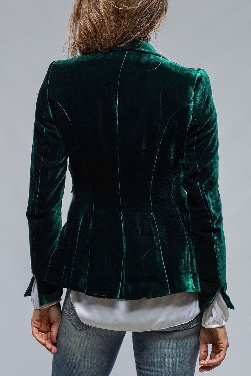 Women's retro lapel blazer with pockets