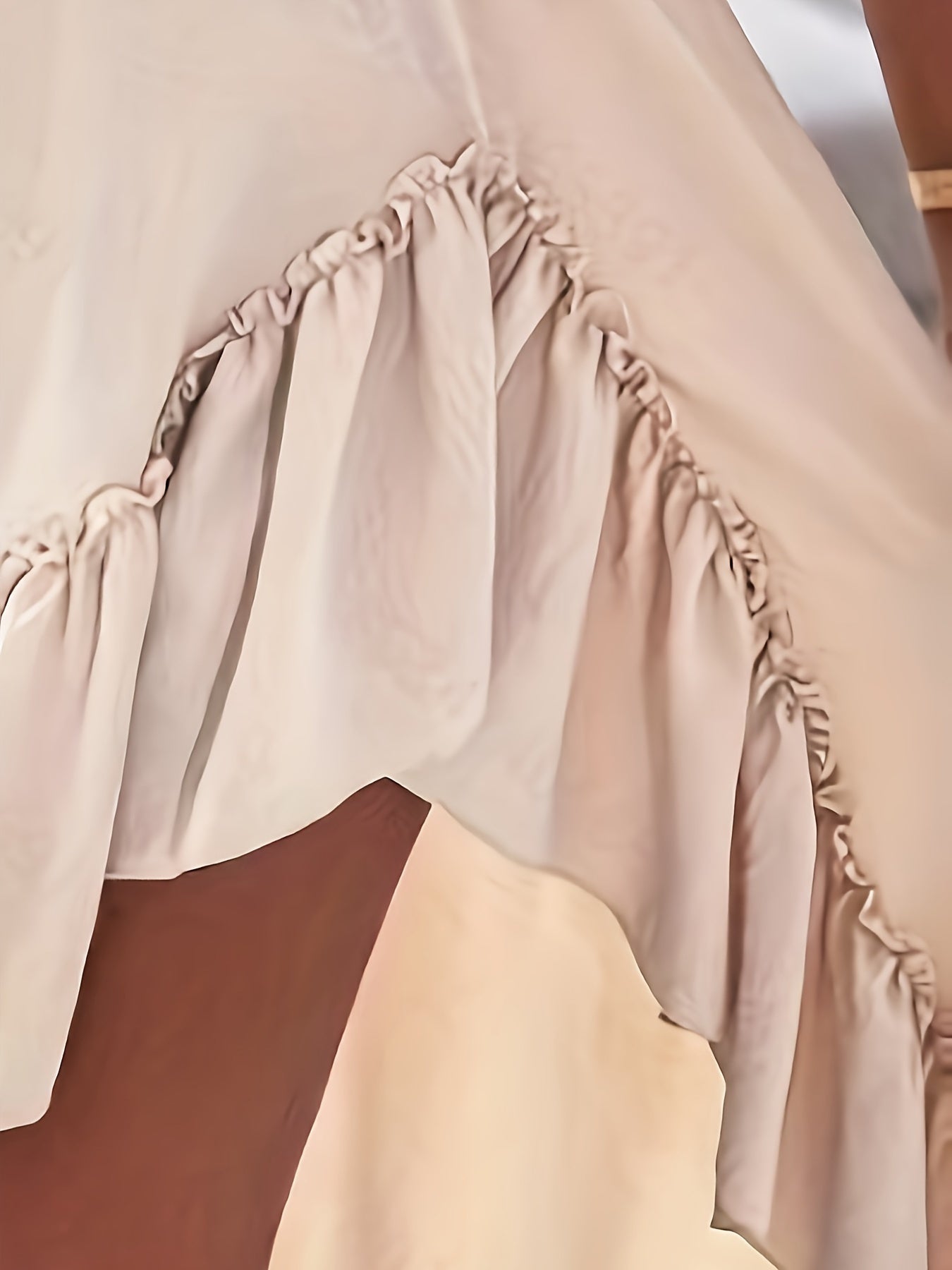 Off-shoulder ruffle high-low maxi dress with belt for women
