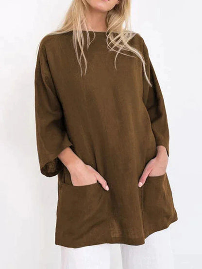 Women's loose long shirt