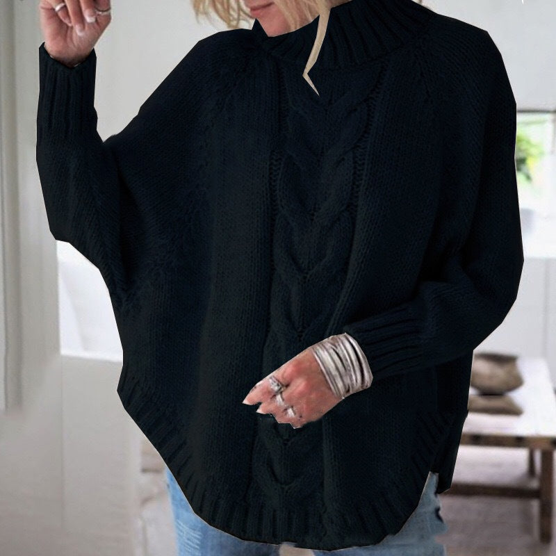 Warm loose sweater for women