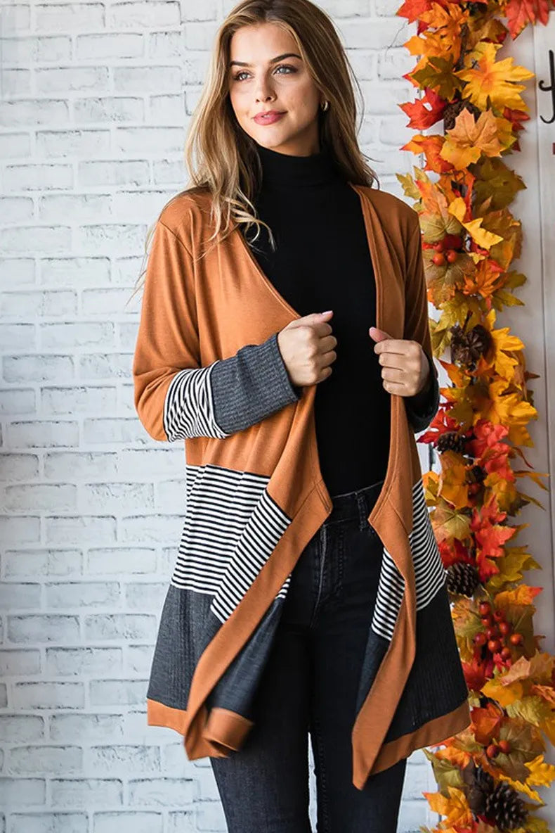 Striped Knitted Cardigan