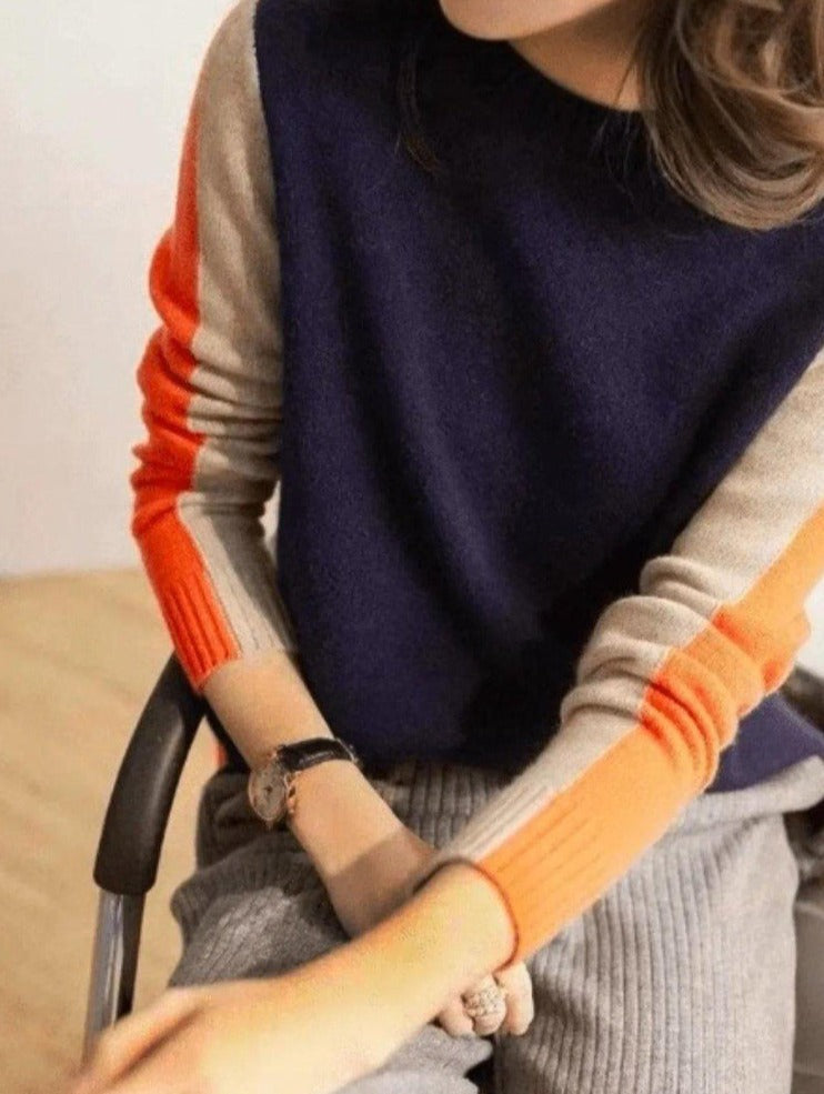 Women's retro stripe sweater