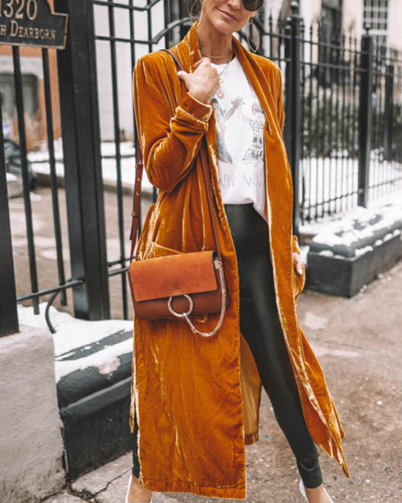 Luxury Fabric Loose Fit Duster Cardigan