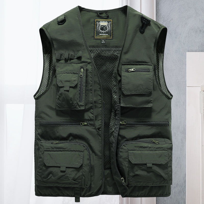 Quick-drying loose double-breasted vest for women