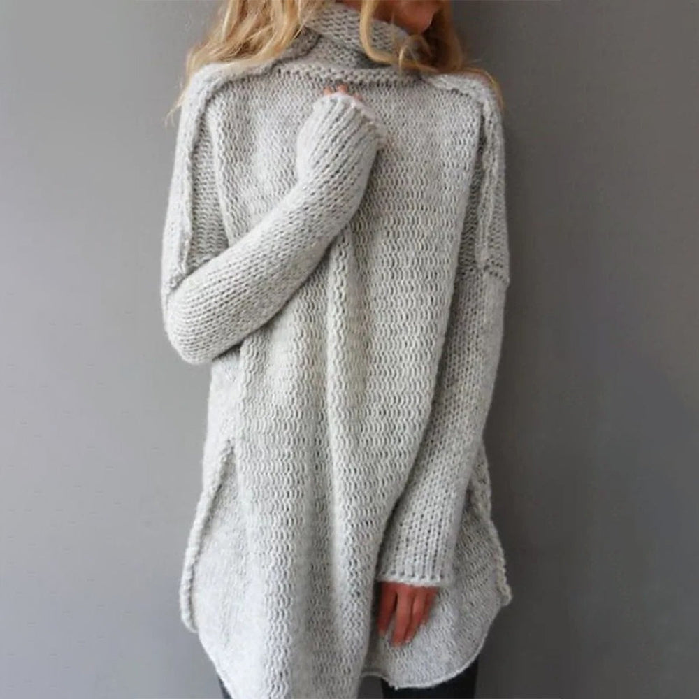 Women's oversized sweater with open seams