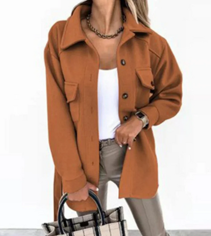 Lexie - lapel single-breasted loose jacket