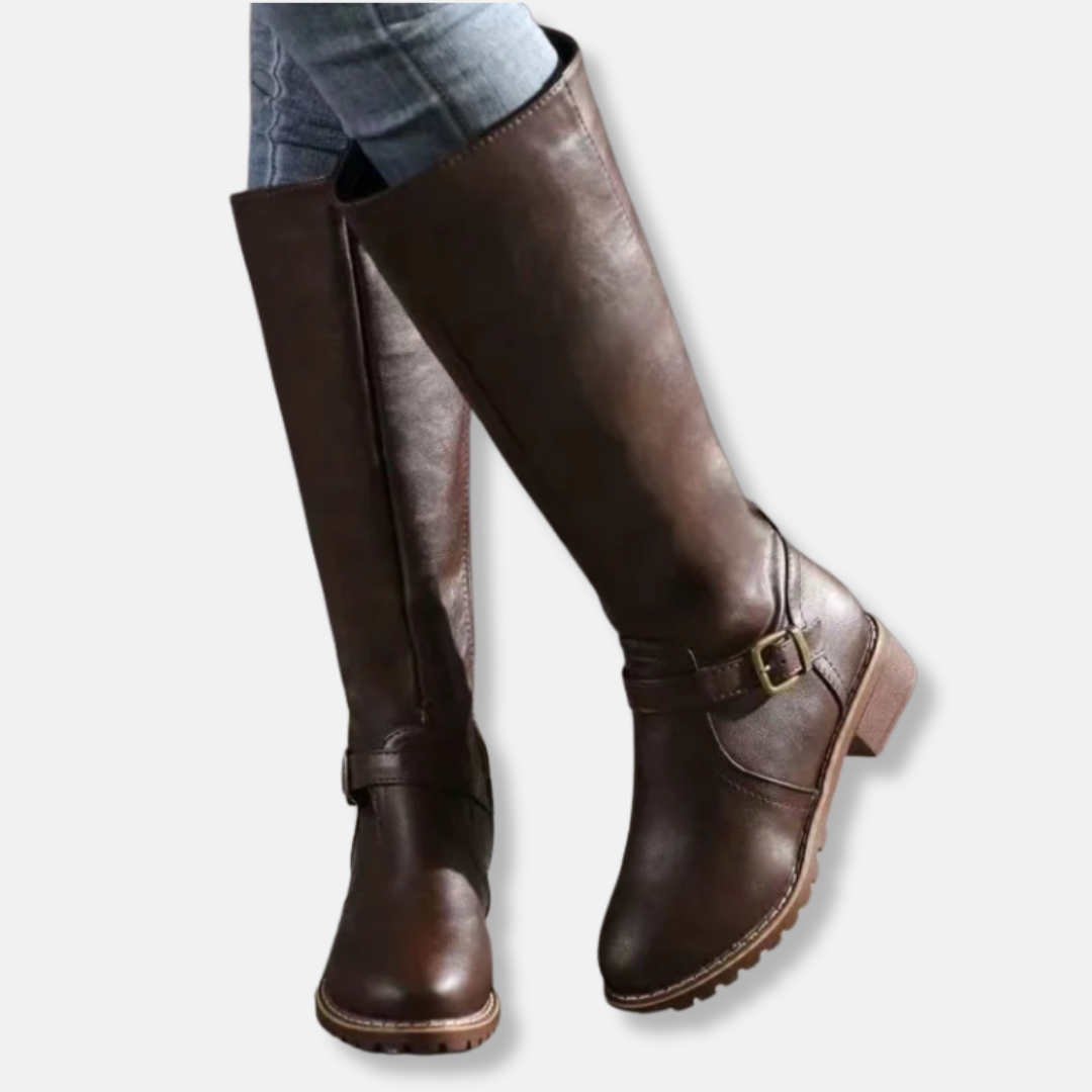 Knee-High Double Zip Boots