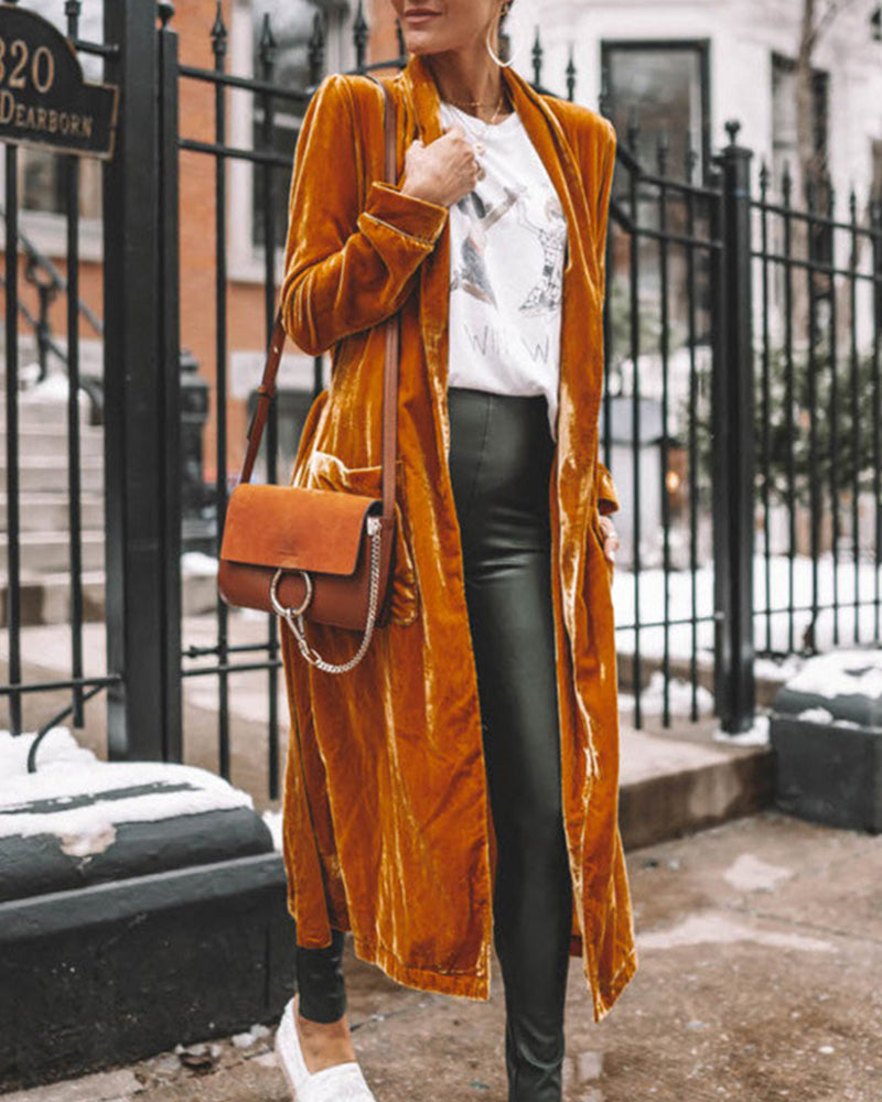 Luxury Fabric Loose Fit Duster Cardigan