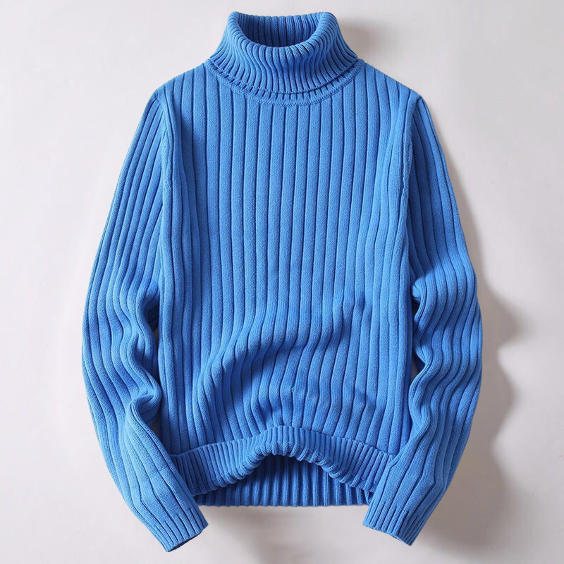 Unisex Turtleneck Sweater - Ribbed Knit - Long Sleeve - Warm & Comfortable Fit