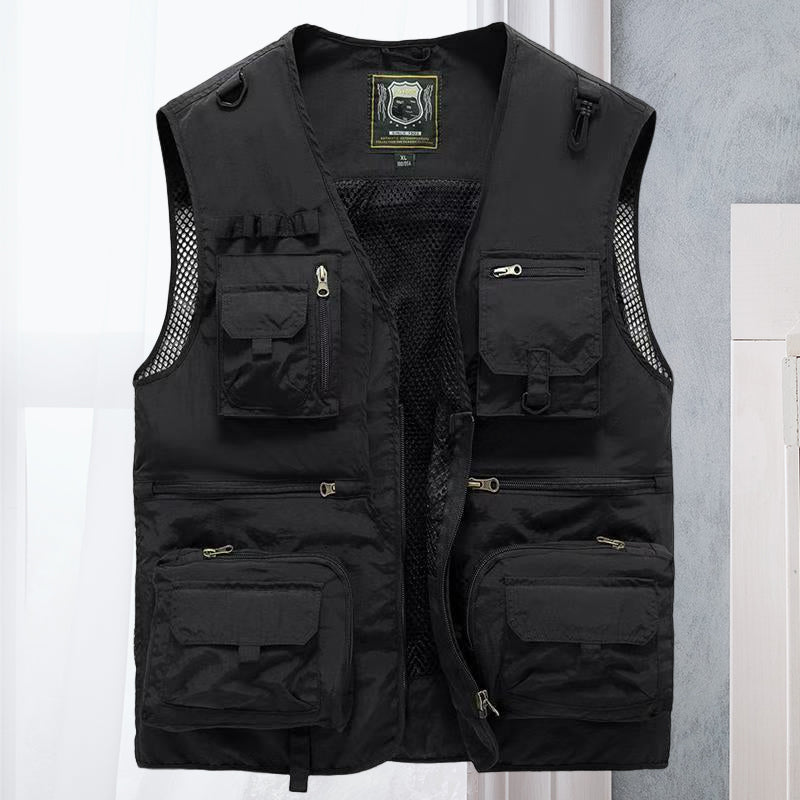 Quick-drying loose double-breasted vest for women