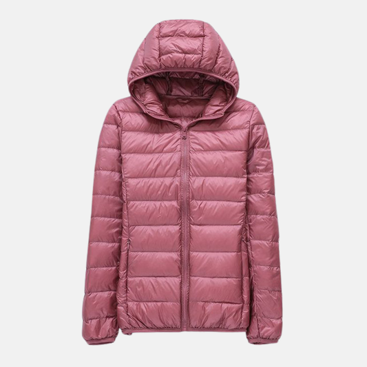 Isabella Quilted Hooded Down Jacket | Regular Fit Hip-Length Down Jacket