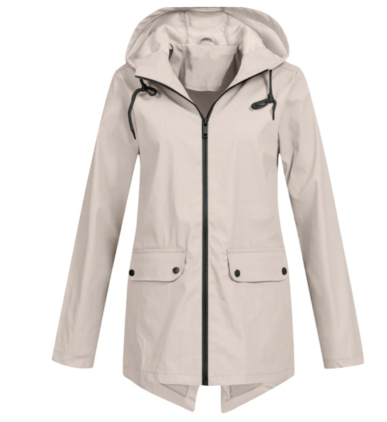 Gemma - women's windbreaker hooded zip jacket