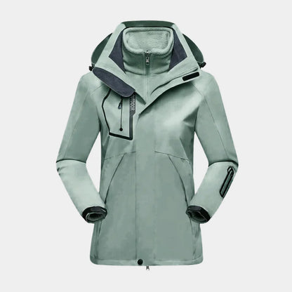 Waterproof ski long sleeve jacket for women