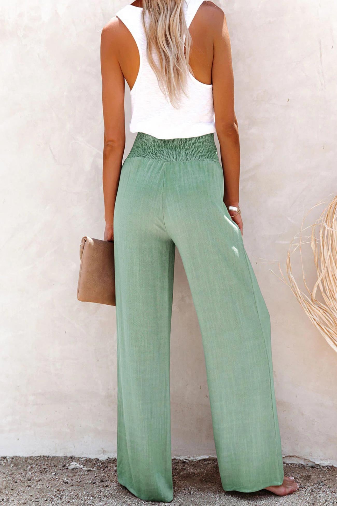 Women's high waist wide leg trousers