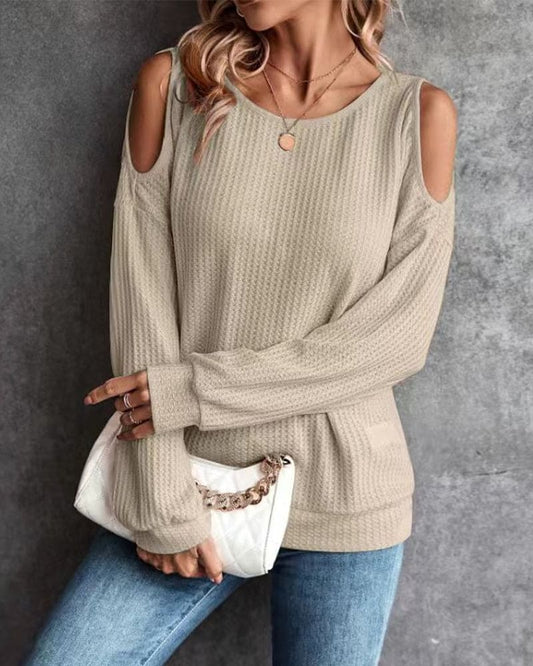 Off-Shoulder Relaxed Fit Sweatshirt