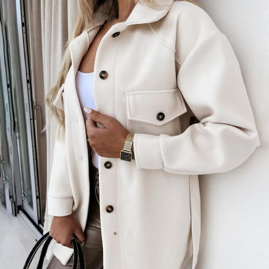 Long Sleeve Winter Button Down Jacket