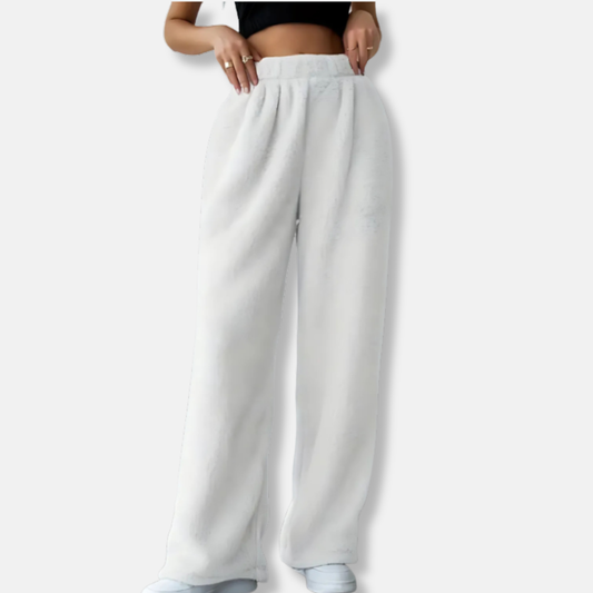 Plush Soft Feel Wide Leg Casual Pants 