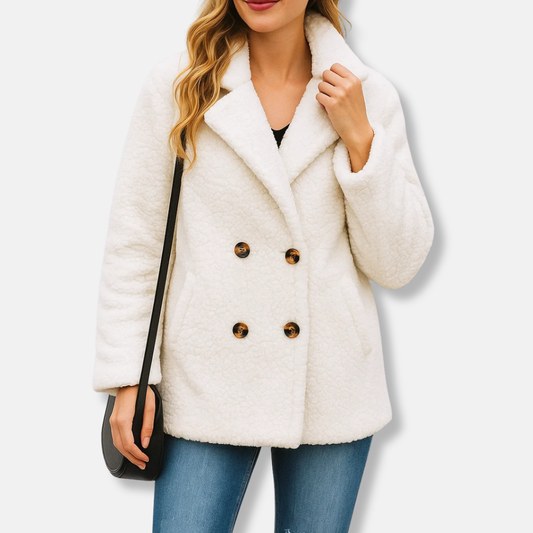 Sherpa Texture Relaxed Fit Fleece Jacket 