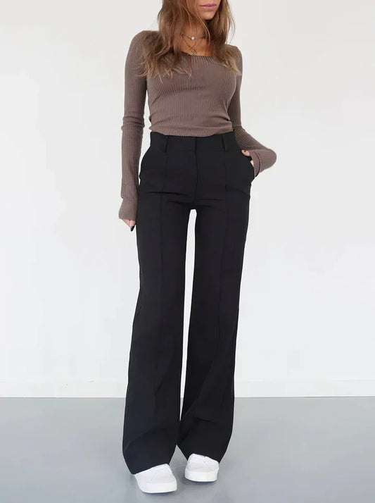 Loose Fit Straight Splicing Pants