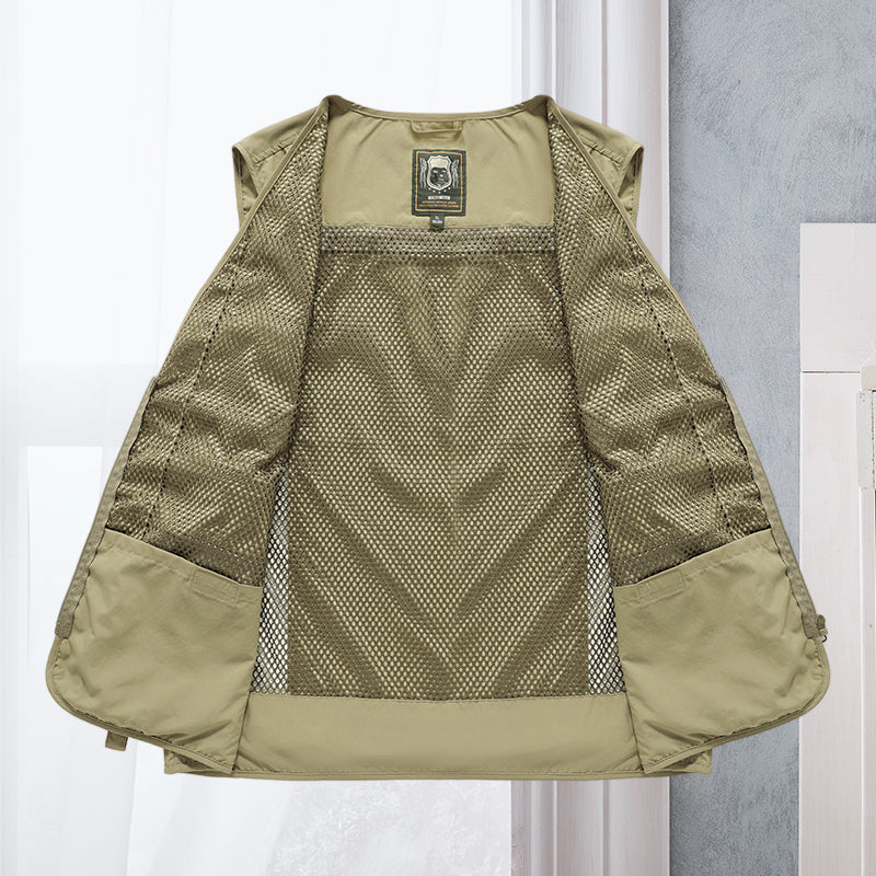 Quick-drying loose double-breasted vest for women