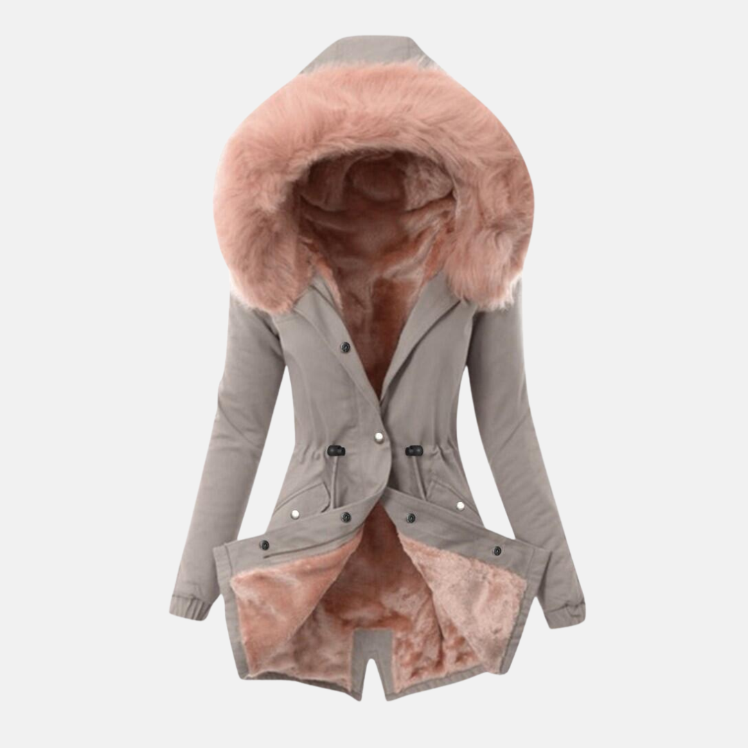 Plush-Lined Slim Fit Button Front Jacket 