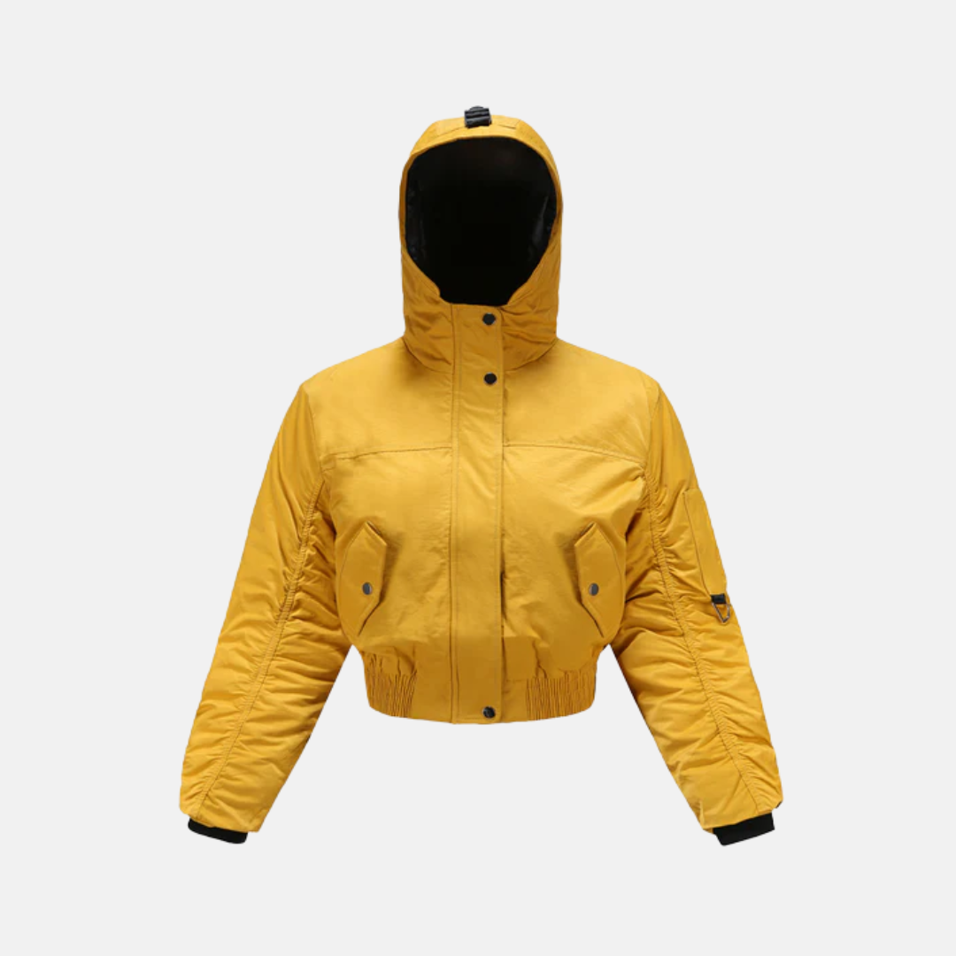 Lightweight Hooded Cropped Coat 