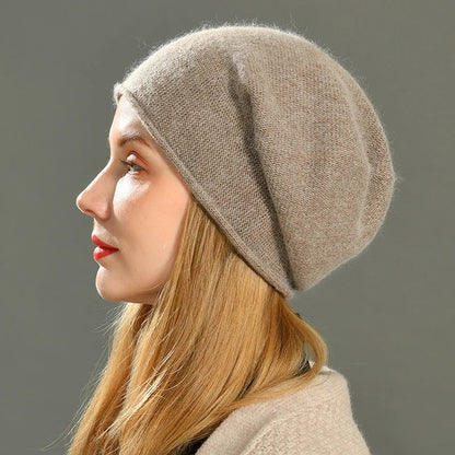Sienna Slouchy Fit Beanie | Cuffed Brim Fine Knit Beanie