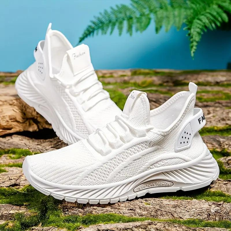 Women's Athletic Sneakers - Breathable Mesh - Slip-On Sock Fit - Chunky Grip Sole