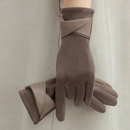 Isla Wrapped Strap Form-Fitting Gloves | Solid Wrist-Length Gloves