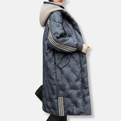 Olivia Long Padded Coat | Oversized Hooded Maxi-Length Coat