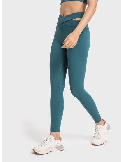 Womens crisscross cutout sports leggings