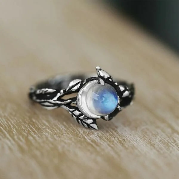 Celestial moonstone ring