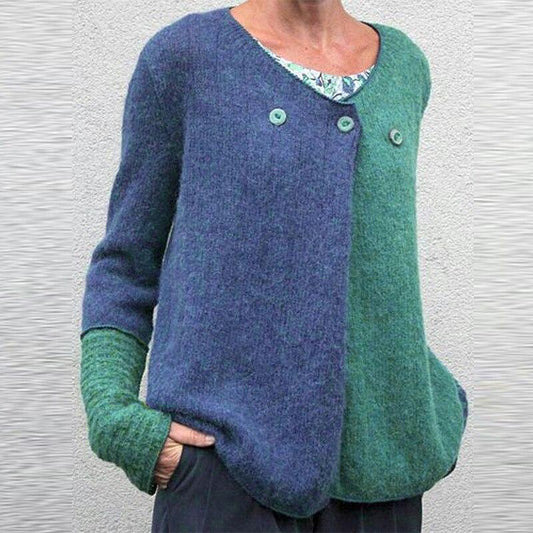 Casual V-Neck Button Sweater