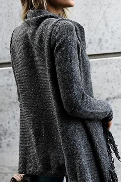 Women's mid-length slim diagonal sweater
