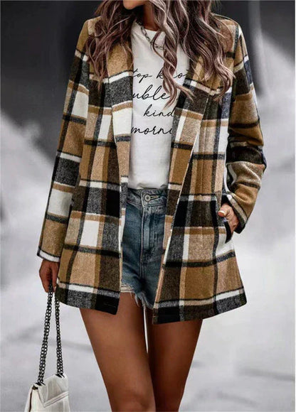 Women's plaid coat