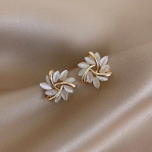 Radiant Opal Petal Earrings