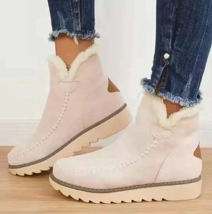 Women's faux suede snow retro cotton boots