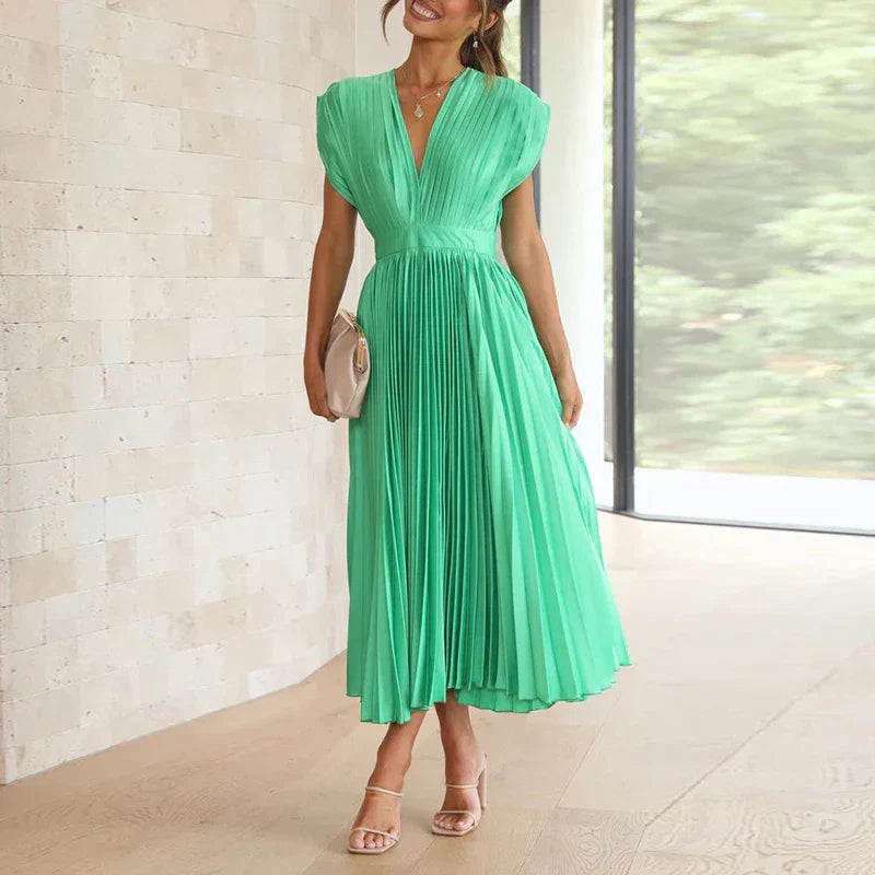 Women's Elegant Pleated  Dress for Spring and Summer