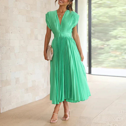 Women's Elegant Pleated  Dress for Spring and Summer