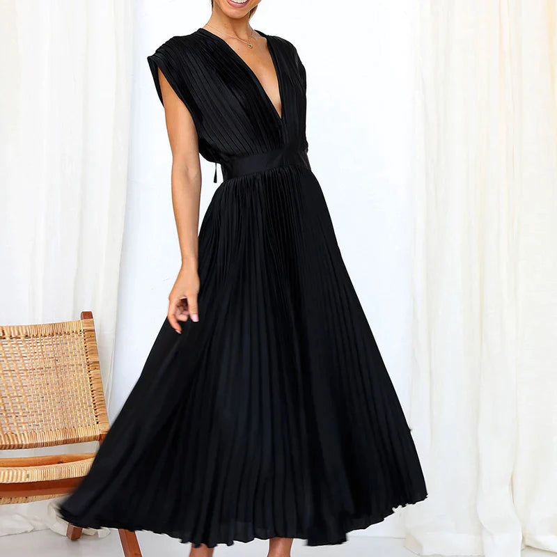 Women's Elegant Pleated  Dress for Spring and Summer