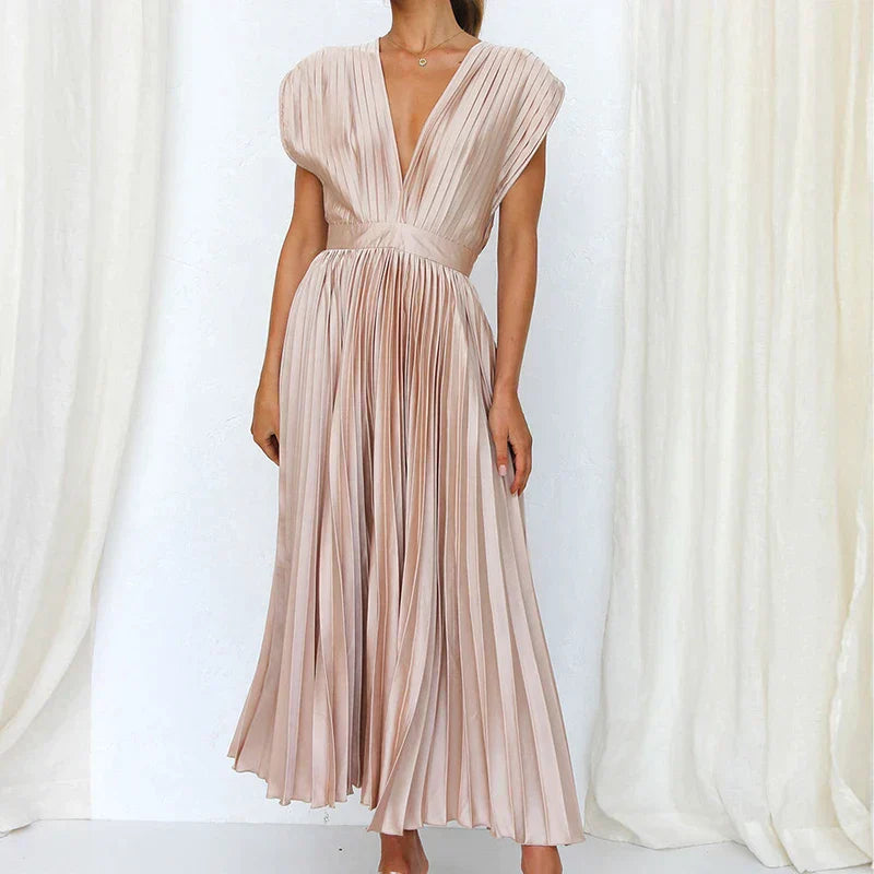 Women's Elegant Pleated  Dress for Spring and Summer