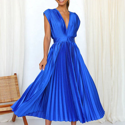 Women's Elegant Pleated  Dress for Spring and Summer