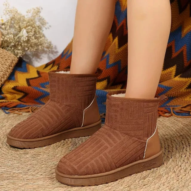 Women's cozy thick snow boots