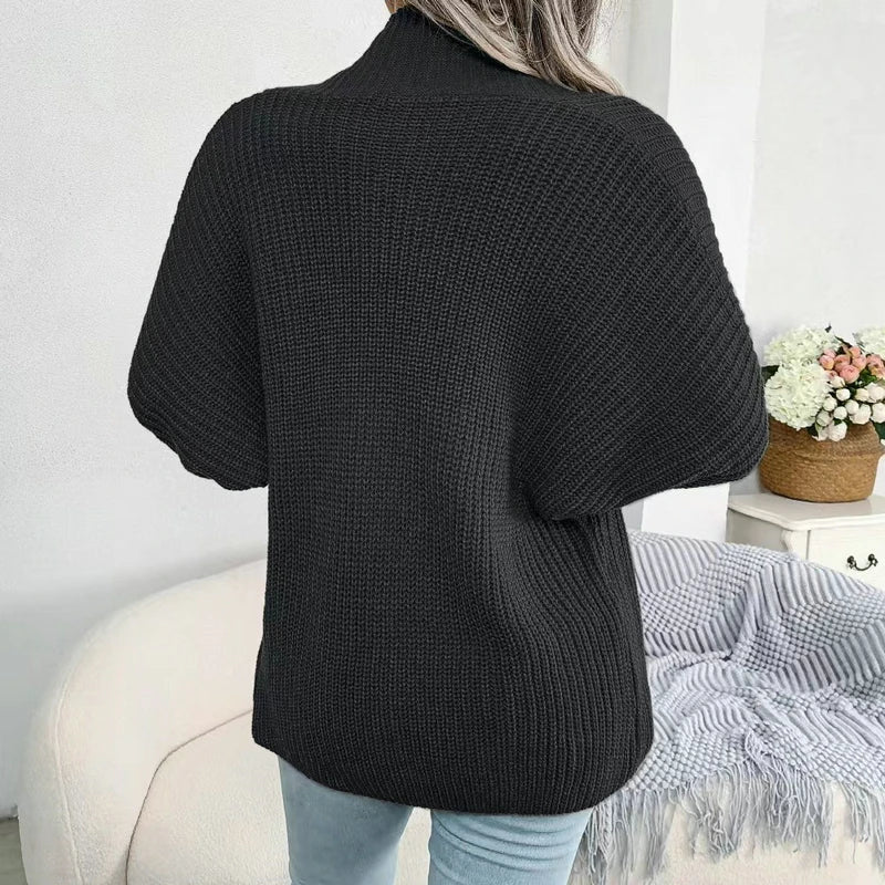 Women's casual batwing long-sleeve knit cardigan