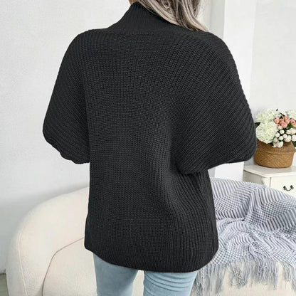 Women's casual batwing long-sleeve knit cardigan