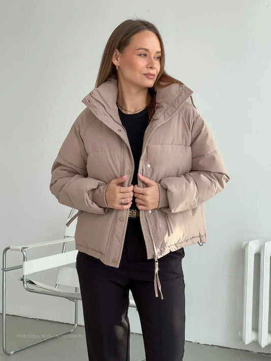 Short Stand Collar Puffer Jacket