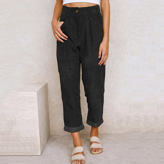 Loose Corduroy Casual Street Style Pants