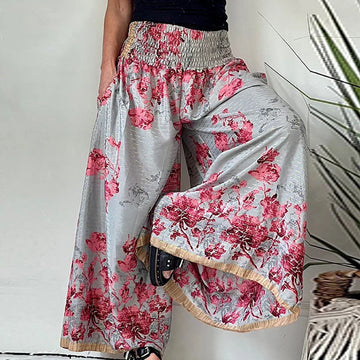 Eva - Airy wide vintage pants in Ibiza style